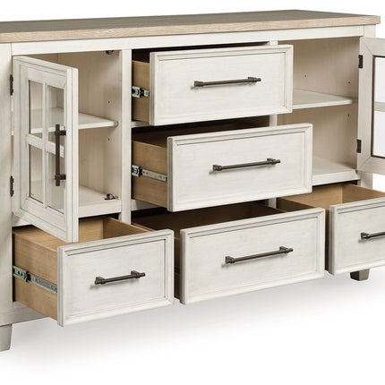 Shaybrock - Dresser - Antique White / Brown