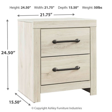 Cambeck - Two Drawer Night Stand - Whitewash