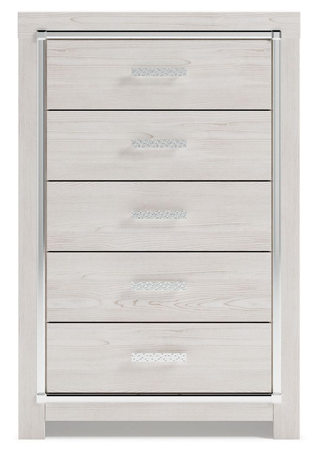 Altyra - Five Drawer Chest - White