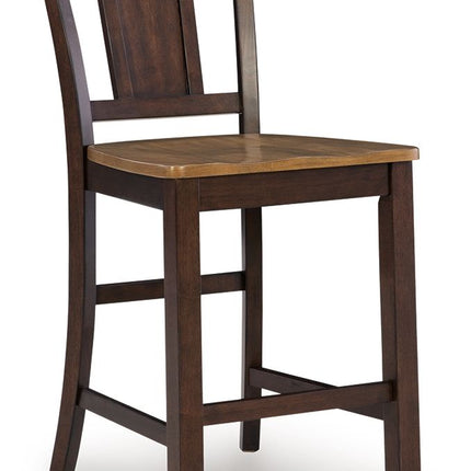 Rylandeen - Barstool (Set of 2) - Light Brown / Dark Brown