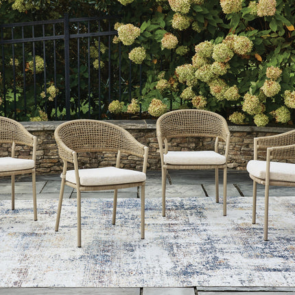 Orchard Beach - Arm Chair With Cushion (Set of 4) - Beige