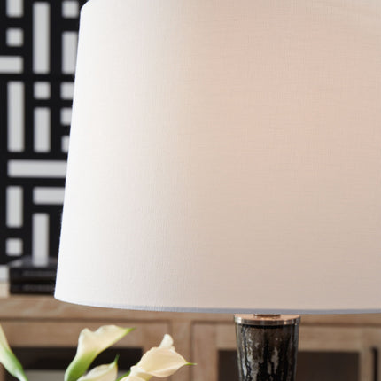 Tenslow - Glass Table Lamp - Antique Black