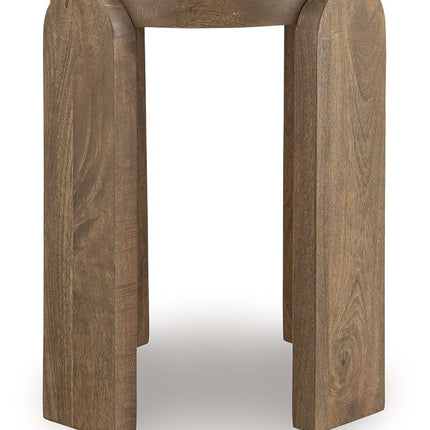 Gavrilley - Accent Table - Gray / White / Brown