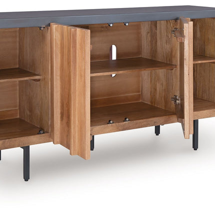 Quintavious - Accent Cabinet - Brown / Charcoal