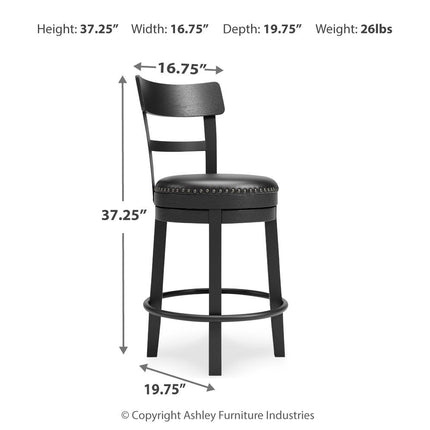 Valebeck - Full Back Swivel Stool