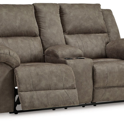 Laresview - Dbl Reclining Loveseat with Console - Fossil