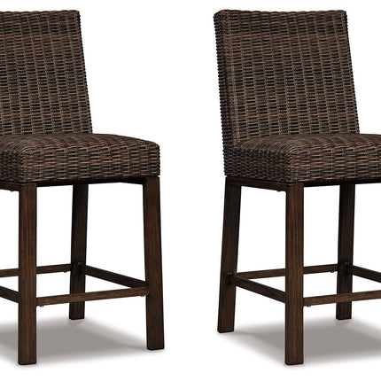 Paradise Trail - Barstool (Set of 2) - Medium Brown