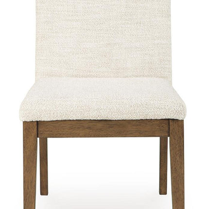 Marxmore - Dining Upholstered Side Chair (Set of 2) - Beige / Brown