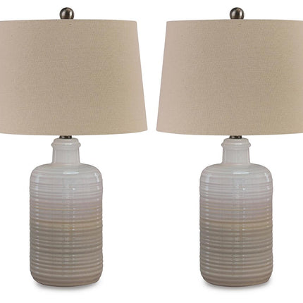 Marnina - Ceramic Table Lamp (Set of 2) - Taupe