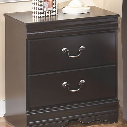 Huey Vineyard - Two Drawer Night Stand - Black