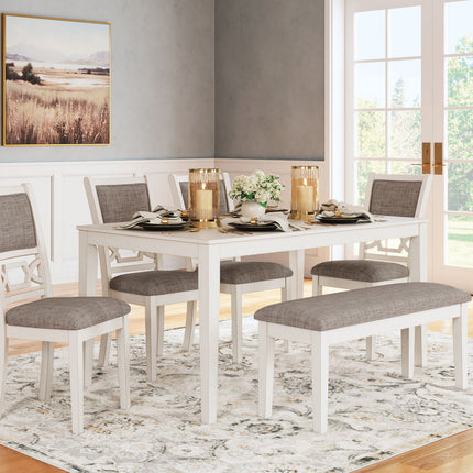 Erinberg - Dining Room Table Set (Set of 6) - Antique White