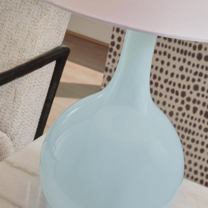 Rylanton - Glass Table Lamp - Aqua