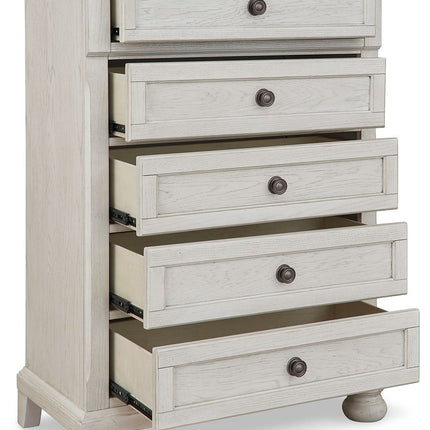 Robbinsdale - Five Drawer Chest - Youth - Antique White
