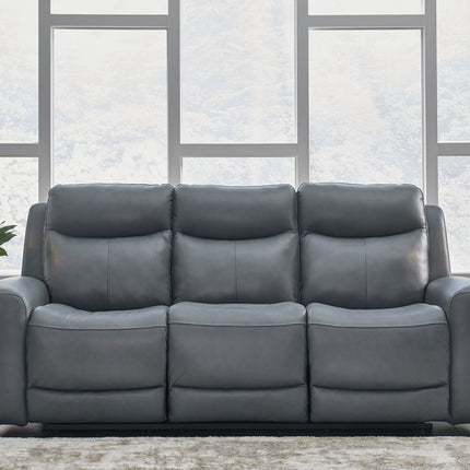 Mindanao - 2 Pc. - Power Reclining Sofa, Power Reclining Loveseat with Console - Steel