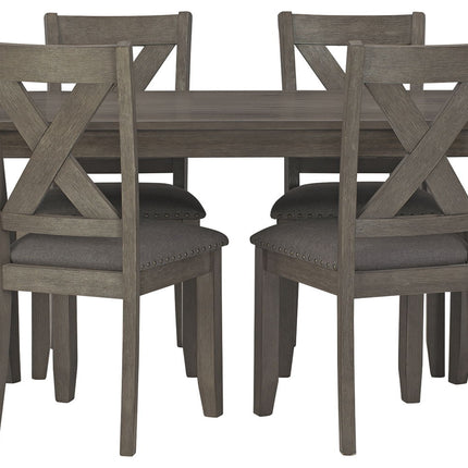 Caitbrook - RECT DRM Table Set (Set of 7) - Gray