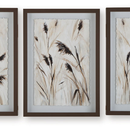 Honslow - Wall Art Set (Set of 3) - Brown / Black / White
