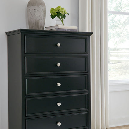Lanolee - Five Drawer Chest - Black