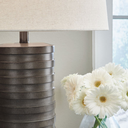 Neilett - Poly Table Lamp (Set of 2) - Antique Brown