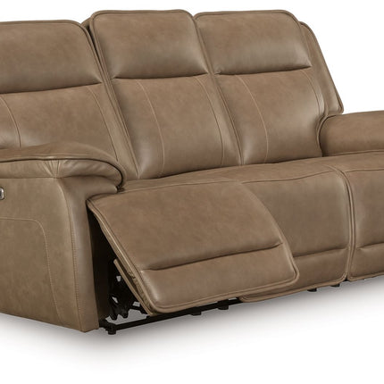 Glencroft - Power Reclining Sofa With Adjustable Headrest - Sahara