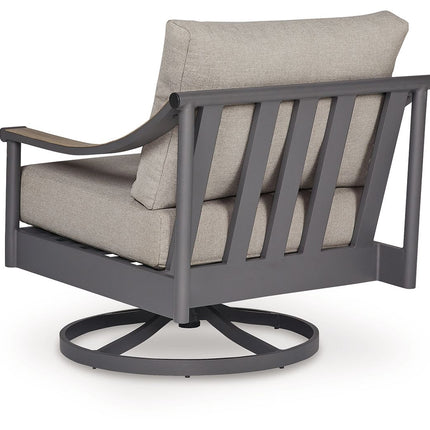 Ocean Beach - Swivel Lounge With Cushion - Gray