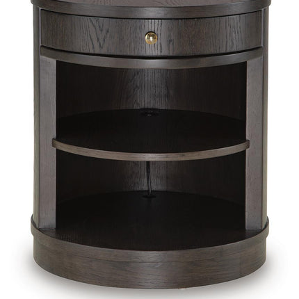 Leighmour - Accent Table - Dark Brown