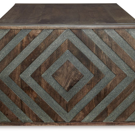 Dreggan - Rectangular Cocktail Table - Brown