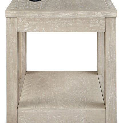 Marxhart - Square End Table - Bisque