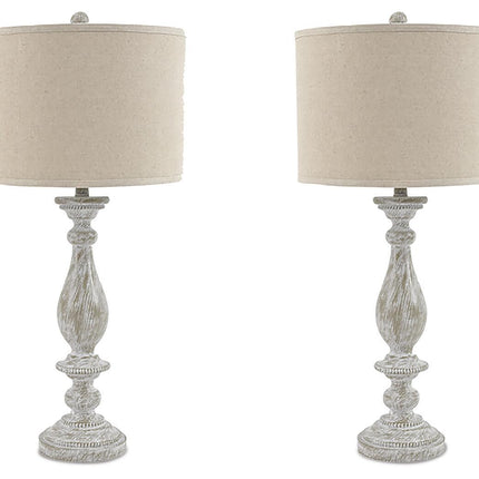 Bernadate - Poly Table Lamp (Set of 2) - Whitewash
