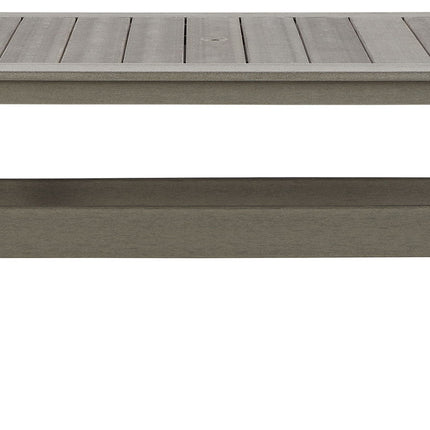 Visola - RECT Dining Table w/Umb OPT - Gray
