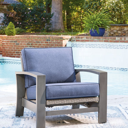 Half Moon Beach - Spring Lounge Chair - Blue / Gray