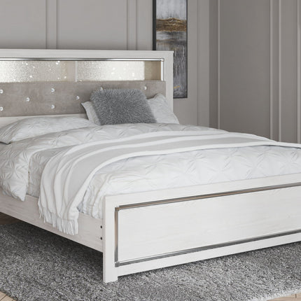 Altyra - King Bookcase Panel Bed - White