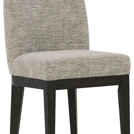 Burkhaus - Dining UPH Side Chair (Set of 2) - Beige / Dark Brown