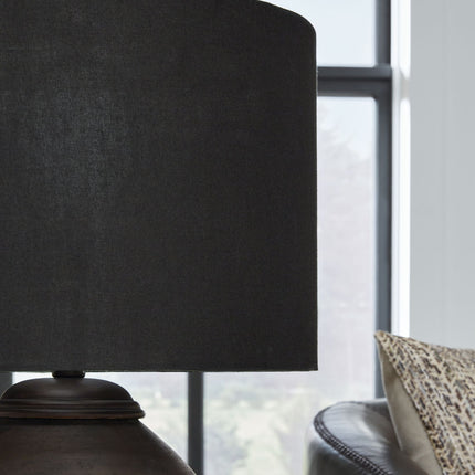 Naareman - Terracotta Table Lamp - Metallic Black