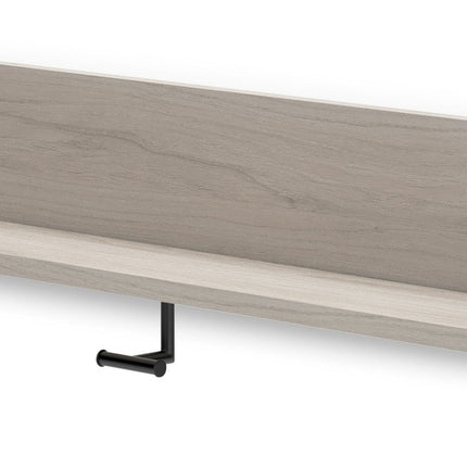 Socalle - Wall Mounted Coat Rack w/Shelf - Light Natural