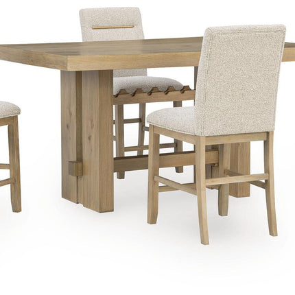 Lasinger - 5 Pc. - Counter Height Dining Table And 4 Barstools - Light Brown