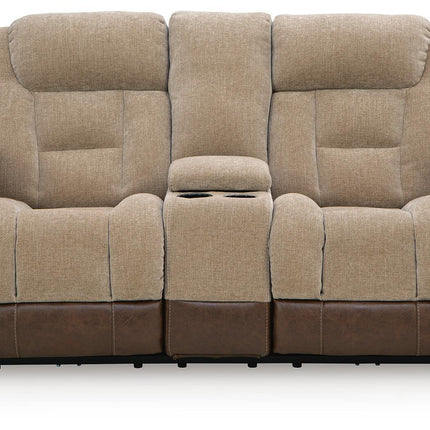 Mixed Motion - Power Reclining Loveseat With Console / Adjustable Headrest