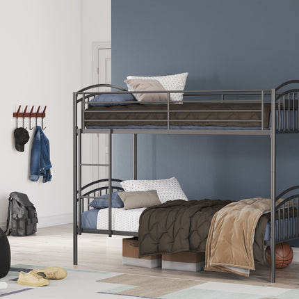 Lanceburg - Twin/Twin Bunk Bed With Ladder - Gray