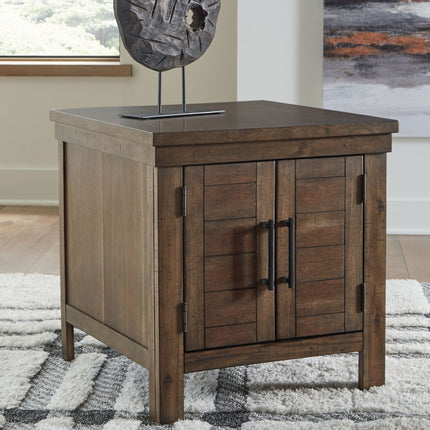 Moriville - Rectangular End Table - Grayish Brown
