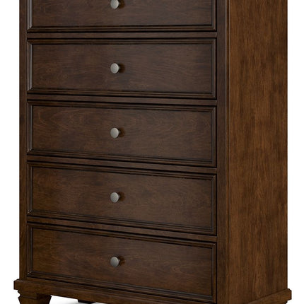 Danabrin - Five Drawer Chest - Brown