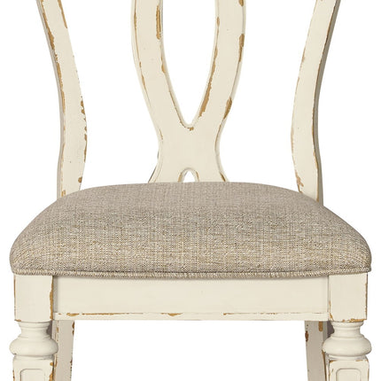 Realyn - Dining UPH Side Chair (Set of 2) - Ribbonback - Chipped White