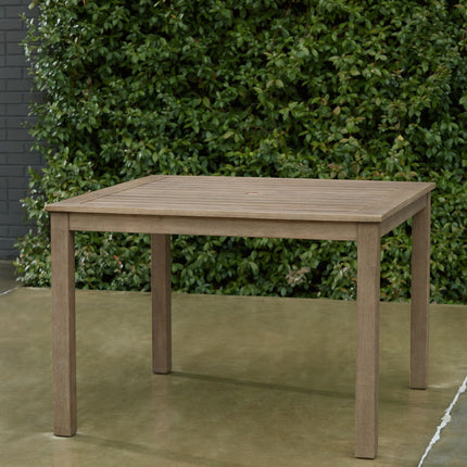 Aria Plains - Square Dining Table W/Umb Opt - Brown