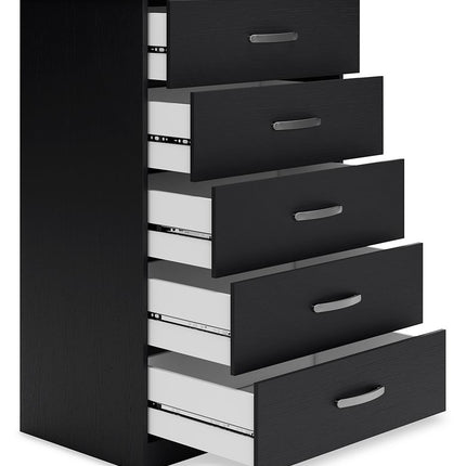 Finch - Five Drawer Chest - 46" Height - Black