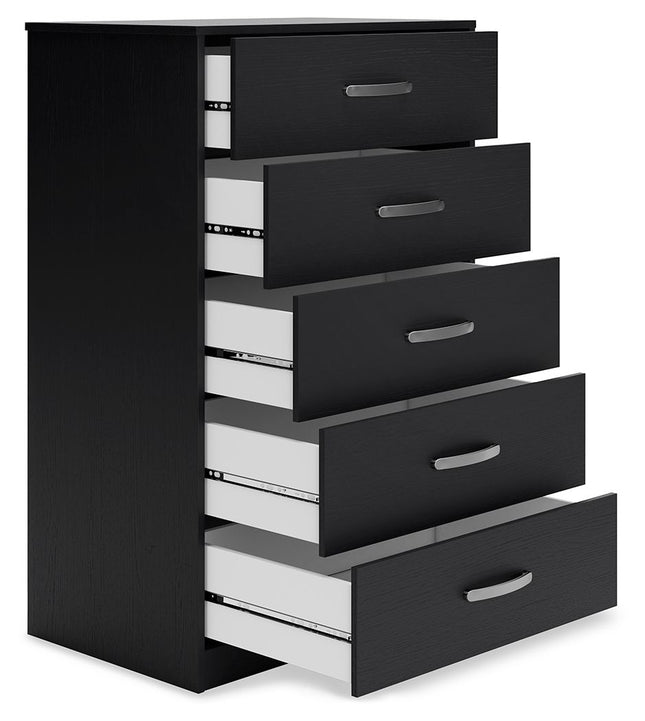 Finch - Five Drawer Chest - 46" Height - Black