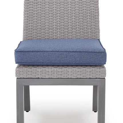 Half Moon Beach - Side Chair With Cushion (Set of 2) - Blue / Gray