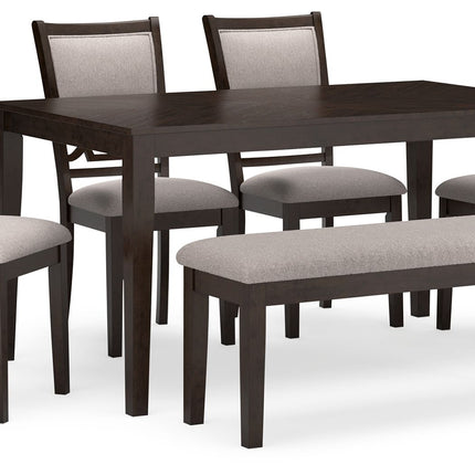 Langwest - Dining Room Table Set (Set of 6) - Brown