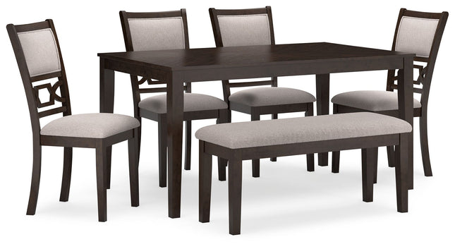 Langwest - Dining Room Table Set (Set of 6) - Brown