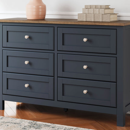 Landocken - Dresser - Brown / Blue