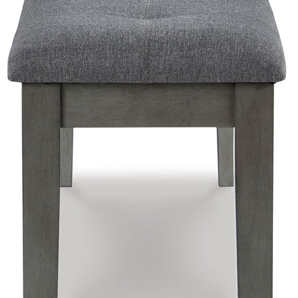 Hallanden - Large UPH Dining Room Bench - Black / Gray
