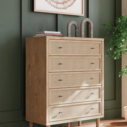Cielden - Five Drawer Wide Chest - Two-Tone
