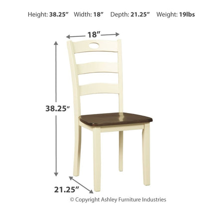 Woodanville - Dining Room Side Chair (Set of 2) - Cream / Brown